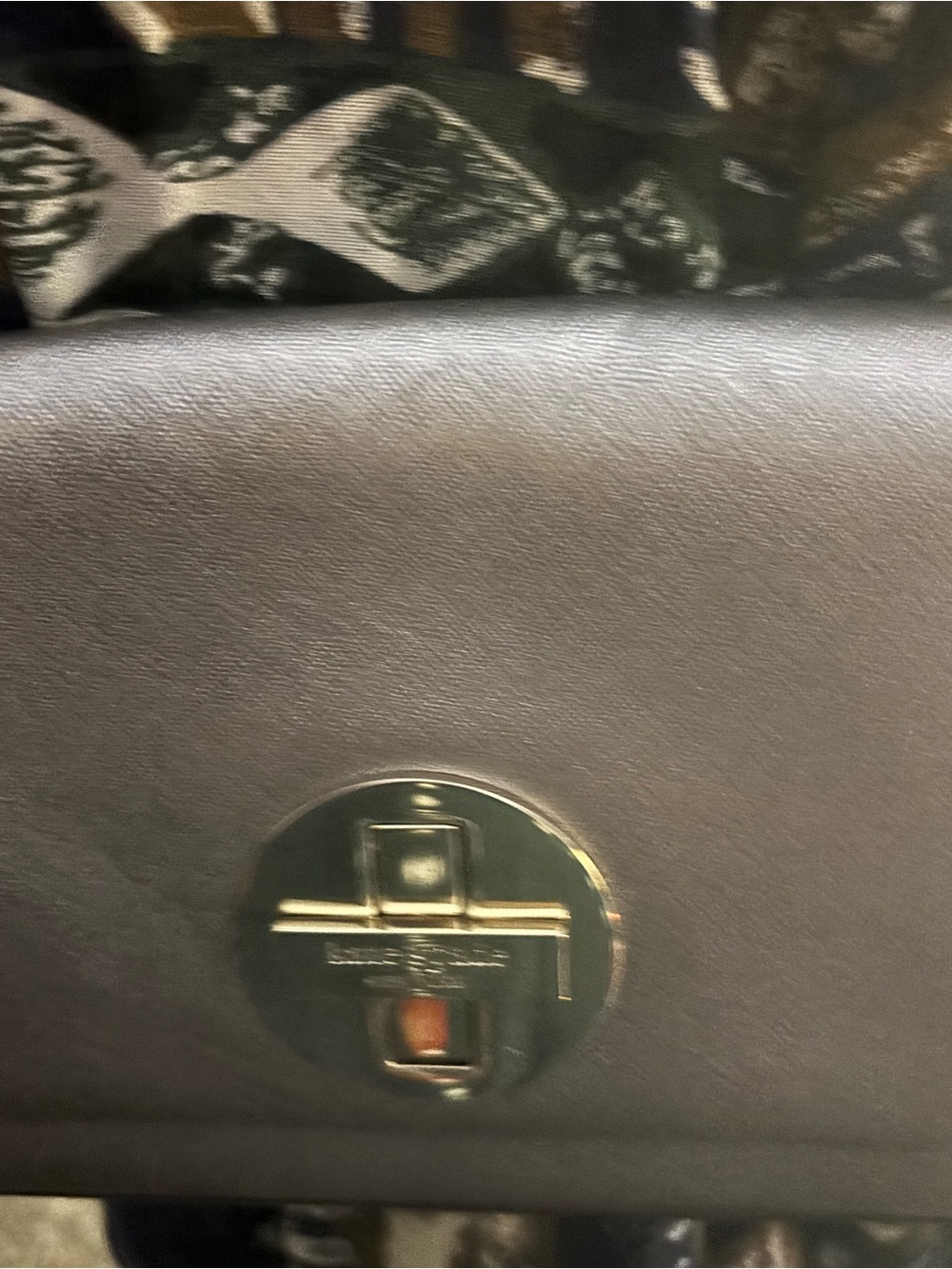 kate spade metallic gray crossbody with gold hardware - Picture 2 of 10